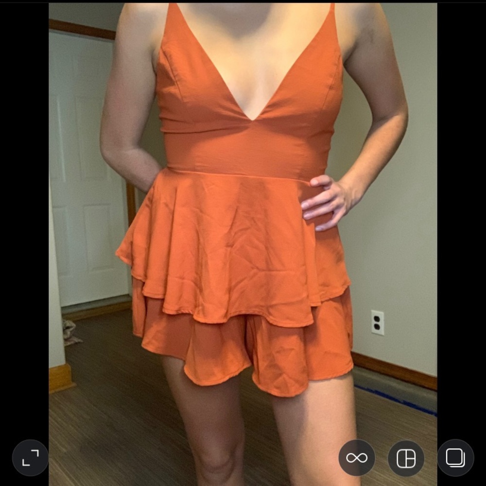 Rust flowy romper